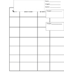 Vocabulary Graphic Organizer using Bloom's levels.