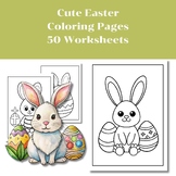 Easter Coloring Pages, Easter Bunny Preschool Worksheet, Bible Activities