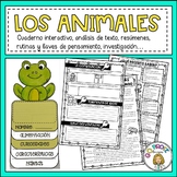 Los animales vertebrados e invertebrados
