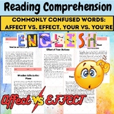 Commonly Confused Words: Affect vs. Effect, Your vs. YouÂ¡Â¯re with Comprehension