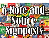 7 Pack Note and Notice Reading Strategy Posters for the ELA Classroom