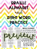 End of Year Braille Alphabet and Sight Word Practice