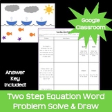 Two Step Equation Word Problem Solve & Draw/Color