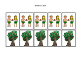 Adam and Eve Pattern Cards printable game. Preschool Bible Study Curriculum