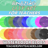 Watercolor Circles Clip Art