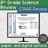 8th Grade Science STAAR Review Digital and Paper Escape Room