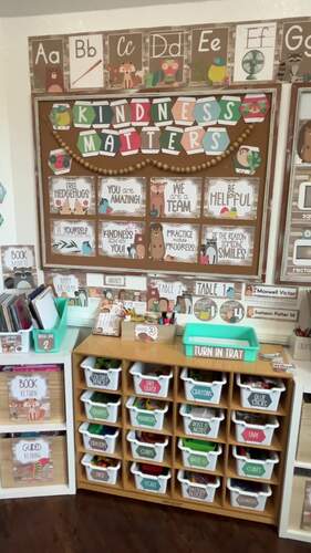 Woodland Classroom Decor Bundle Forest Animals Rustic Theme Bulletin Boards