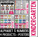 Kindergarten Math and Alphabet Posters Bundle Â¨C Back to School Bulletin Board