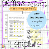 DEMSS assessment report template | Dynamic evaluation motor | Speech therapy
