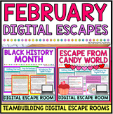 February Digital Escape Room BUNDLE Black History Month Valentine's Day
