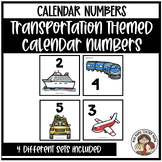 TRANSPORTATION Themed Calendar Numbers 4 VERSIONS INLCLUDED!