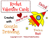 Create a Rocket Valentine Card in Google Slides or Google Drawing Graphic Design