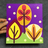 2D SHAPE Autumn Forest Craft Fall Tree Crafts Trees September October Activity
