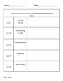 Cinquain Planning and Blank Template
