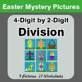 Easter Math: 4-digit by 2-digit Division - Color-By-Number Math Mystery Pictures