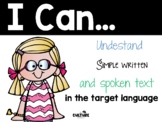 I can Statements for foreign language (generic)
