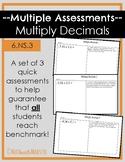 Multiple Assessment forms for Multiplying Decimals - 6.NS.3