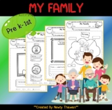 My Family - English Worksheets for Kindergarten 