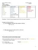 Consecutive integer graphic organizer