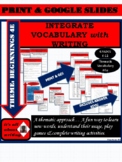 Integrate Thematic Vocabulary in Writing #4E: Theme - BEGINNINGS