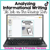 DIGITAL Analyzing Informational Writing - TikTok - DISTANCE LEARNING