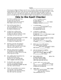 Homophones Funny Spell Checker Poem Fourth 4th Grade Writing STAAR