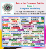 Computer Terms - High School Computer Science - Interactive Crossword - Form 4