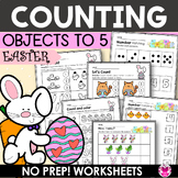 Easter Counting Objects to 5 Worksheet