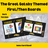 The Great Gatsby First-Then Board (Index Card) Â¨C Colorful Version