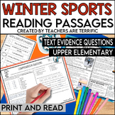 Winter Sports Comprehension Reading Passages Upper Elementary Print & Read
