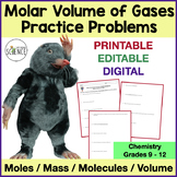 Molar Volume of a Gas Conversion Problems Mass Moles Molecules Volume