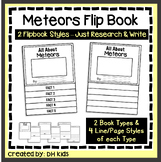 Meteor Report, Science Research Project, Space Meteors Flip Book, Astronomy