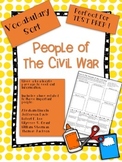 People of the Civil War Vocabulary Word Sort