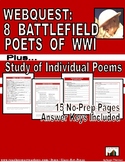 WWI BATTLEFIELD POETS Webquest | Worksheets | Printables