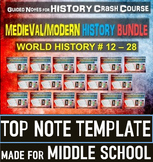 Crash Course World History GUIDED NOTES "MEDIEVAL/MODERN" BUNDLE (12 through 28)