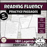 Third through Sixth Grade Differentiated Reading Fluency Passages: NBA Legends