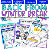 Back From Winter Break Activities, Writing Pages, New Years Printables No Prep