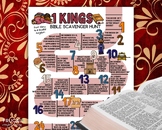 1 Kings Bible Scavenger Hunt, Book of 1 Kings Bible Study Trivia Game Activity