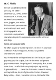 W. C. Fields Handout