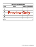 Class Schedule Template