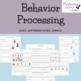 Behavior Processing Worksheet Social Story Differentiated Special Education