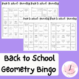 BACK TO SCHOOL Geometry Bingo - Meet Your Classmates Bingo