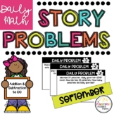 SEPTEMBER Daily Math Story Problem/Word Problem (Add & Subtract within 100)