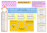 Math Activity Sheets (21-30) for grades 2 to 4