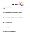 Who Am I Worksheets