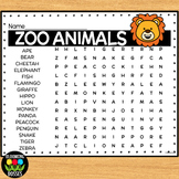 102nd Day of School 102 Day at the Zoo Animals Word Search DOLLAR DEAL