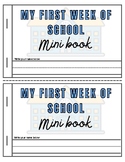 My First Week Of School Mini Book