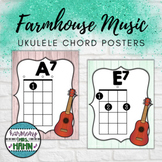 Farmhouse Music Classroom Ukulele Chord Posters