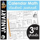 January Calendar Math Student Journal for 3rd Grade