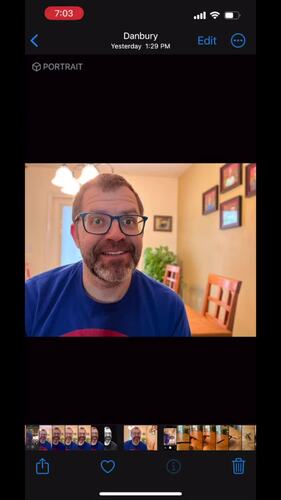 Videos showing iPhone camera features--These are part of a slide presentation.